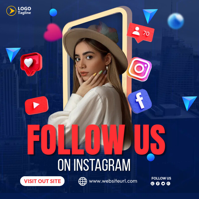 Intagram Follow Us Ads Instagram Post template