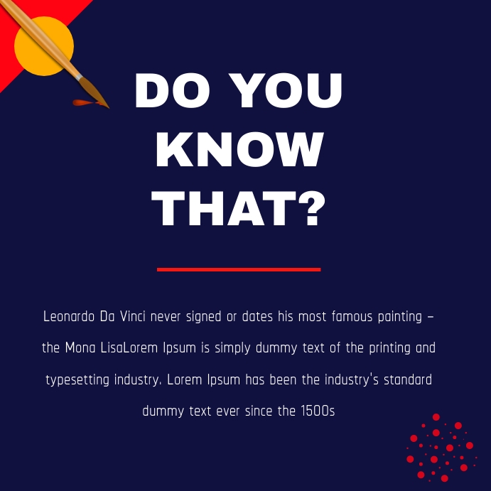 Interesting facts Instagram post Template | PosterMyWall