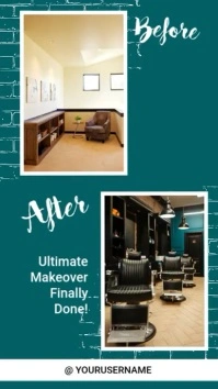 Interior before and after instagram story template