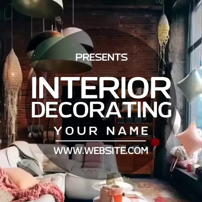 INTERIOR DECORATING AD SOCIAL MEDIA TEMPLATE สี่เหลี่ยมจัตุรัส (1:1)