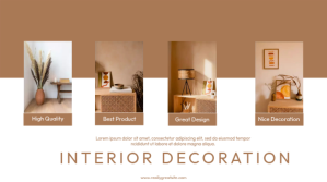Marron Interior Decoration Digital Display Template