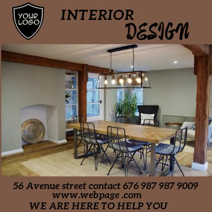 Interior design ad template | PosterMyWall
