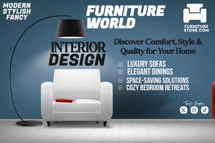 interior design and furniture Template | PosterMyWall
