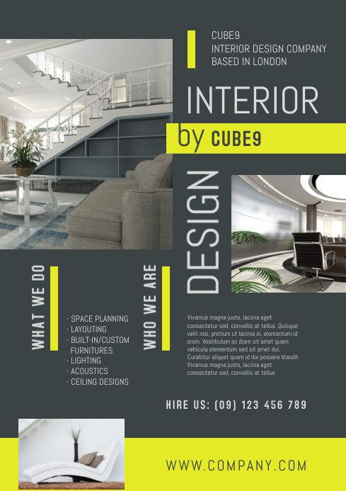 template interior flyer company templates posters a4 edit customizable 7cm 21cm postermywall