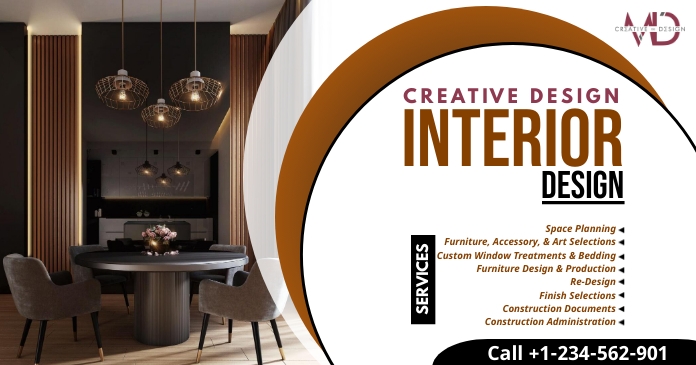 Interior Design Facebook Cover Template | PosterMyWall