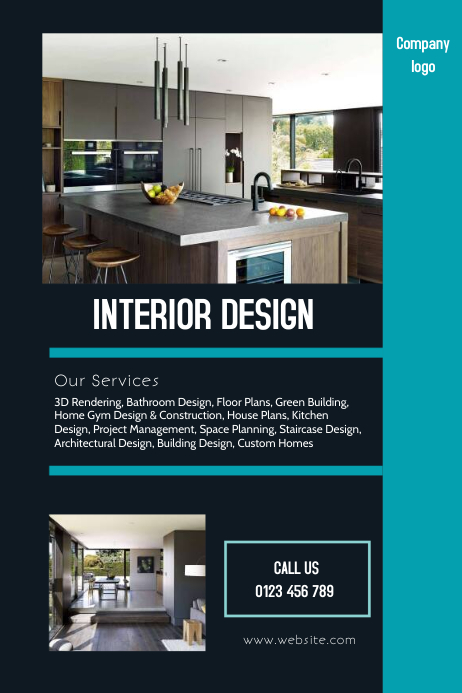 Interior Design Flyer Templat | PosterMyWall