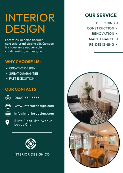 Interior design flyer Template | PosterMyWall