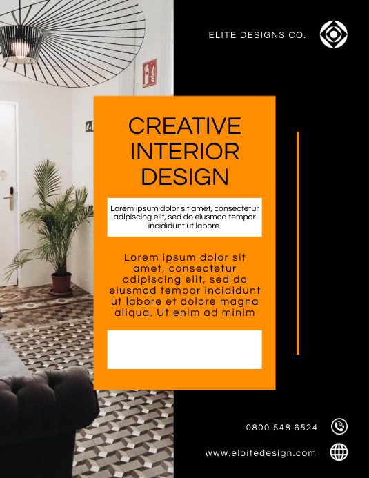 Plantilla de Interior design flyer | PosterMyWall