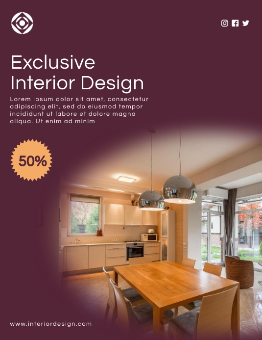 Plantilla de Interior design flyer | PosterMyWall