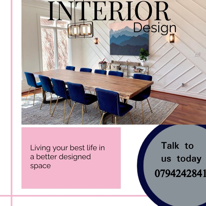 Copy of interior design flyer | PosterMyWall