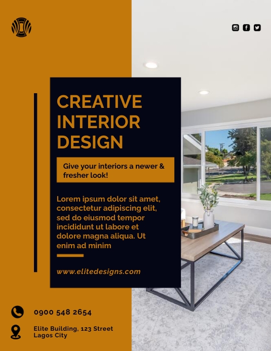 Interior design flyer Template | PosterMyWall