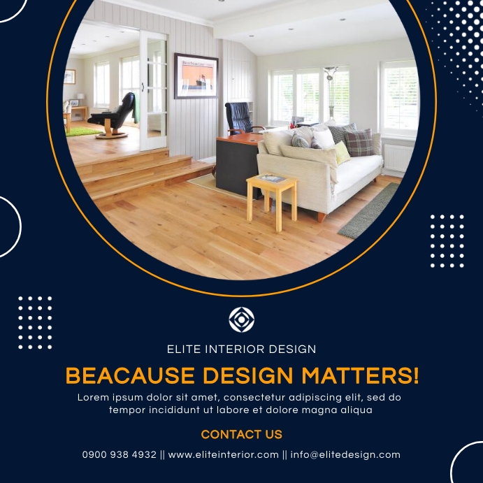 Interior design flyer Template | PosterMyWall