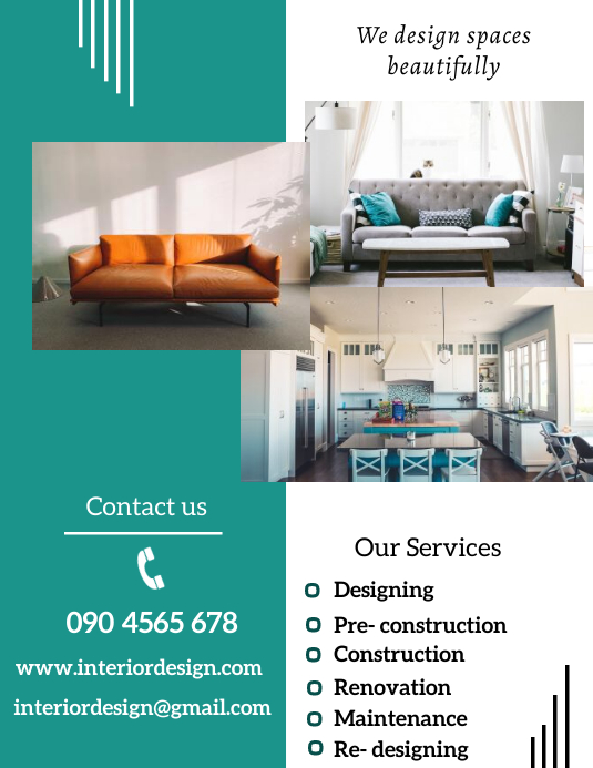 INTERIOR DESIGN FLYER Template | PosterMyWall
