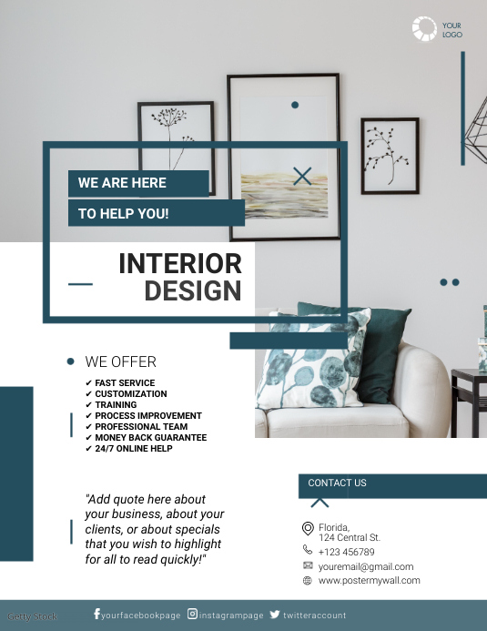 home improvement interior design flyer template | PosterMyWall