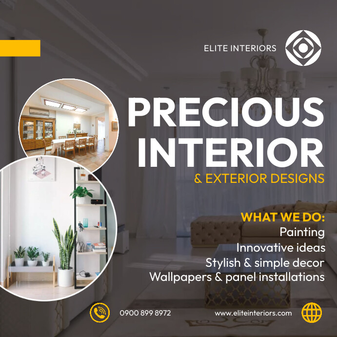Interior design flyer Template | PosterMyWall