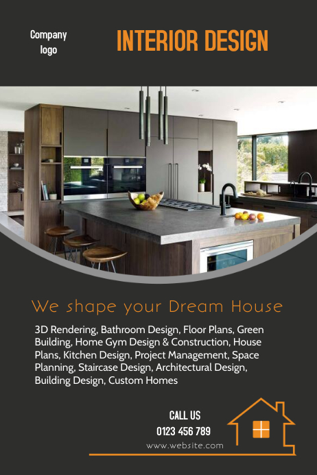 Interior Design Flyers Template | PosterMyWall
