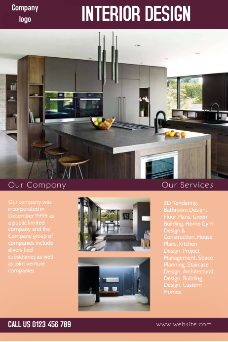 Interior Design Flyers Template | PosterMyWall