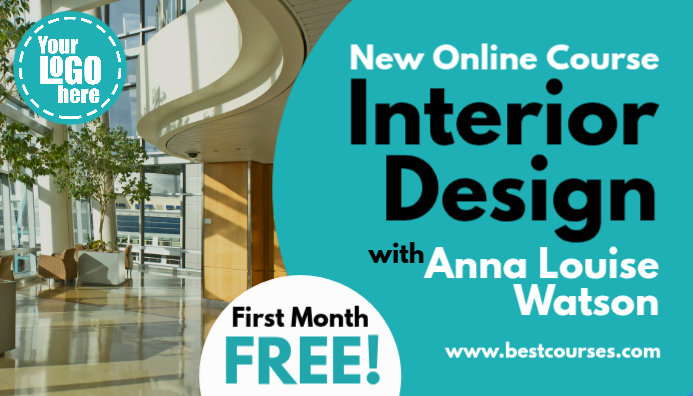 Plantilla de Interior Design Online Course Blog Header | PosterMyWall
