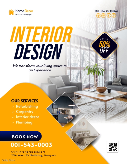 Interior Design Poster template | PosterMyWall