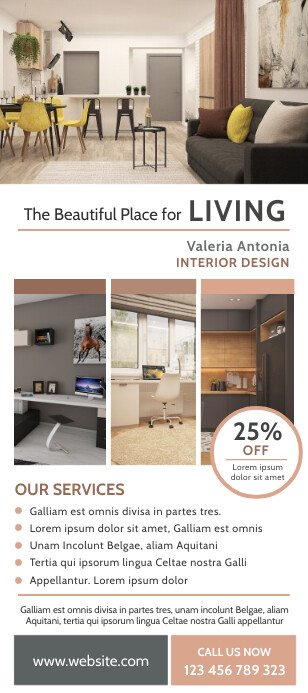 Interior Design rack card template design | PosterMyWall