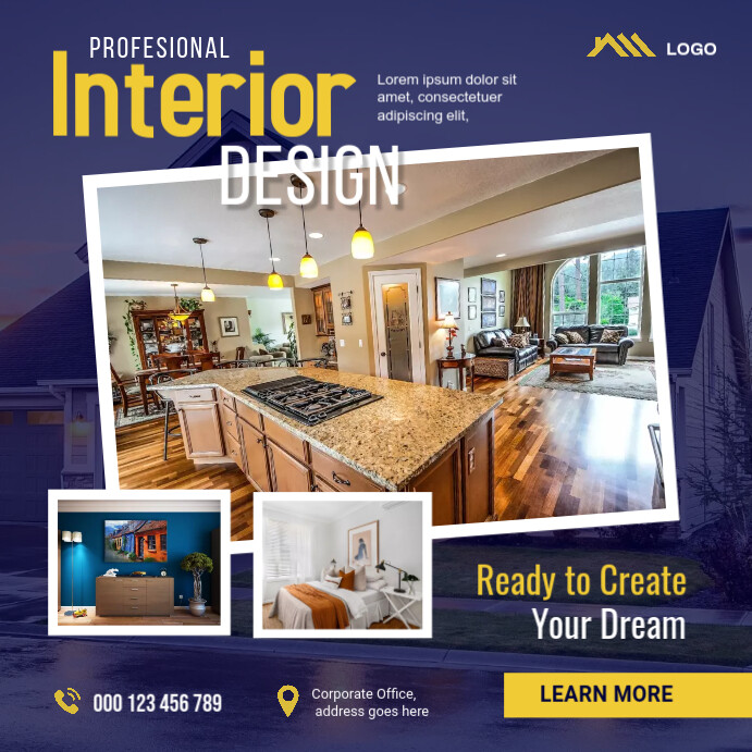Interior Design Service Banner Ad Template | PosterMyWall