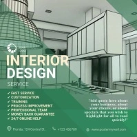 Interior design service video ad Vierkant (1:1) template