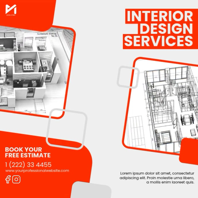Interior Design Services Ad | PosterMyWall