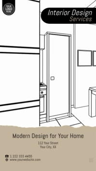 White Modern Interior Design Services Instagram Story template