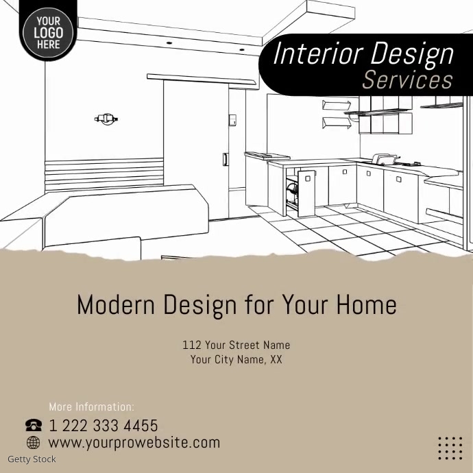 Interior Design Services Video Ad Template | PosterMyWall