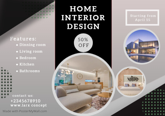 Plantilla de interior design | PosterMyWall