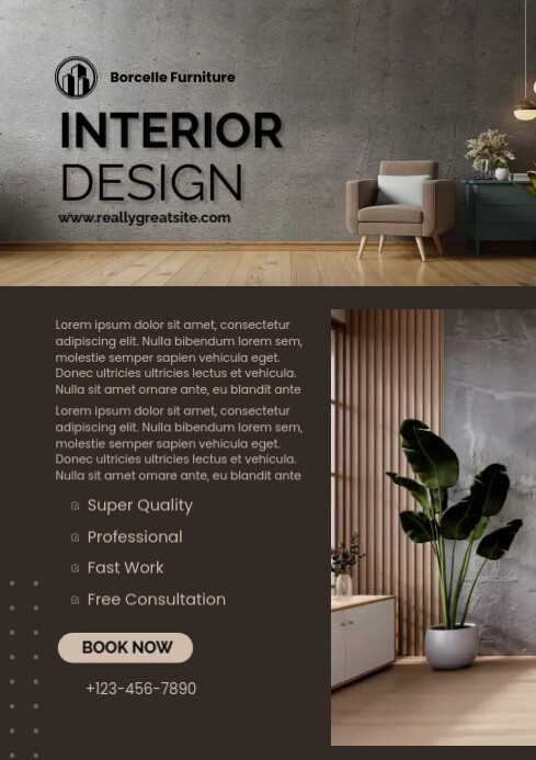 interior design template | PosterMyWall