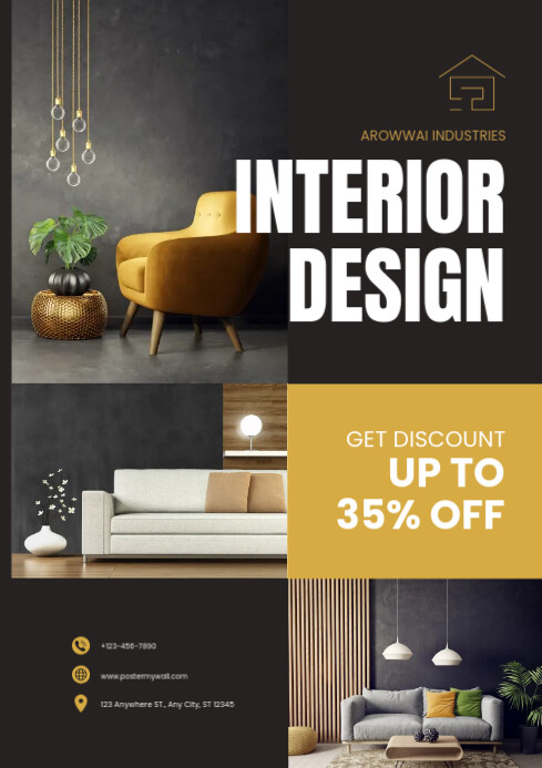 interior design template | PosterMyWall