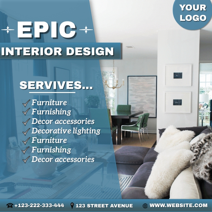Posts For Interior Interior design Template | PosterMyWall