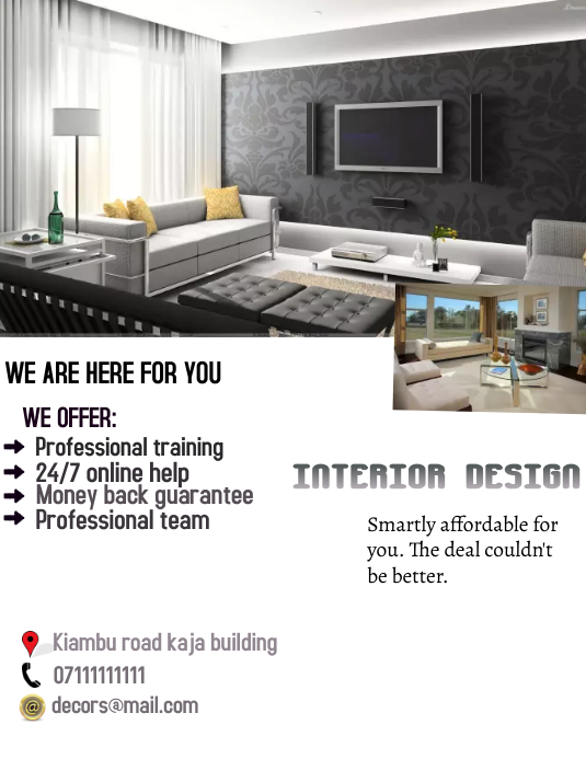 Plantilla de Diseño de Interiores | PosterMyWall