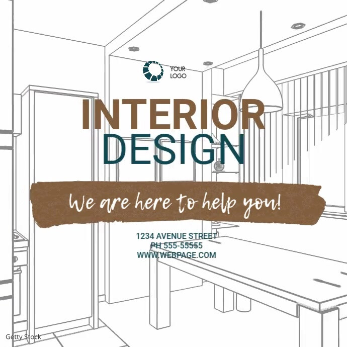 Desain Iklan Video Desain Interior Templat Postermywall