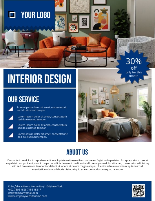 Interior Designer Flyer Template | PosterMyWall
