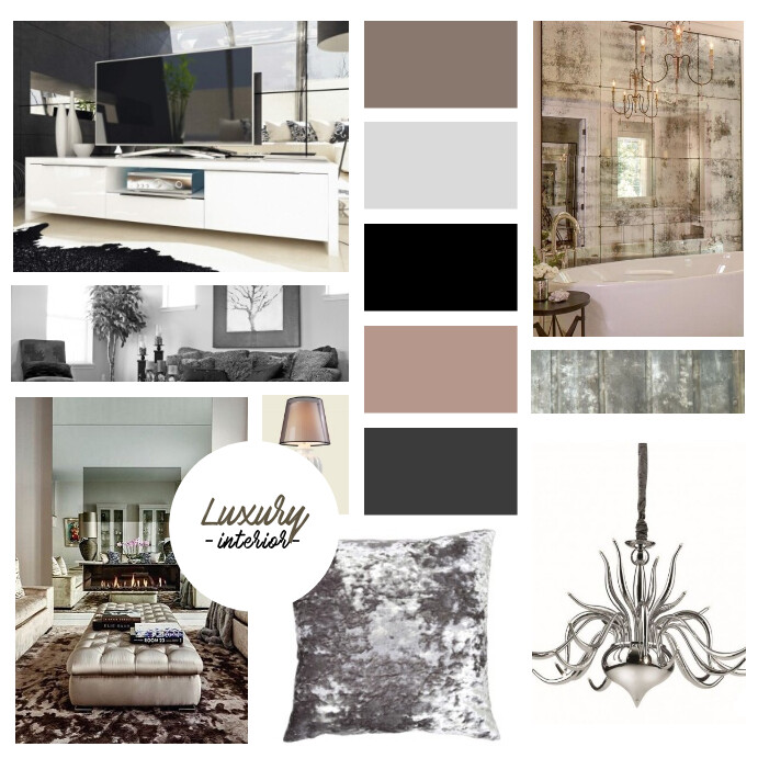  Interior  Designer Mood board template for instagram 