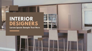 Коричневый Interior Design Facebook Cover Video Template
