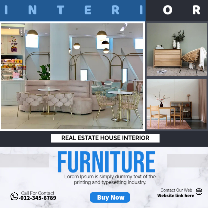 Interior Furniture Ads Template | PosterMyWall