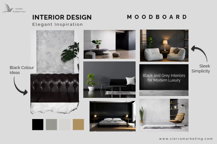 Interior Design Moodboard Templat | PosterMyWall