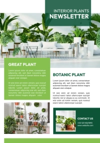 Interior Plants Newsletter Template A4