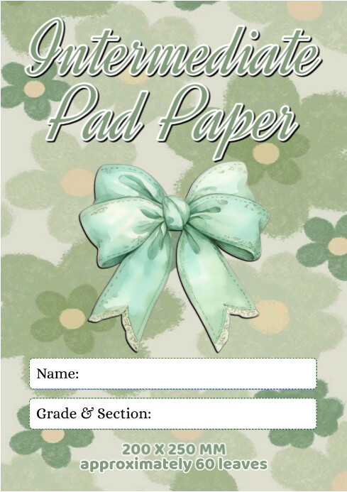 Intermediate Paper Layout Intermediate Pad Paper Cover Template | PosterMyWall