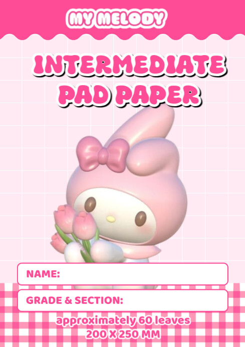 Intermediate Paper Layout Intermediate Pad Paper cover Template | PosterMyWall
