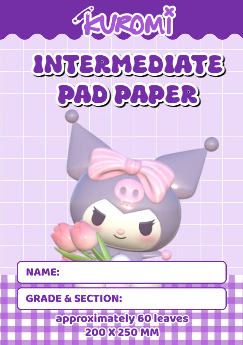 Intermediate Paper Layout Intermediate Pad paper Cover Template | PosterMyWall