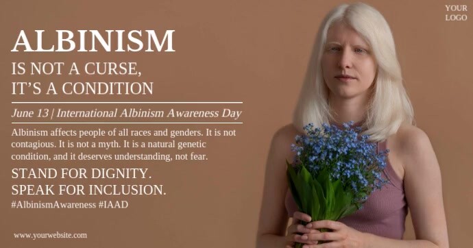 International Albinism Awareness Day Facebook Shared Image Template