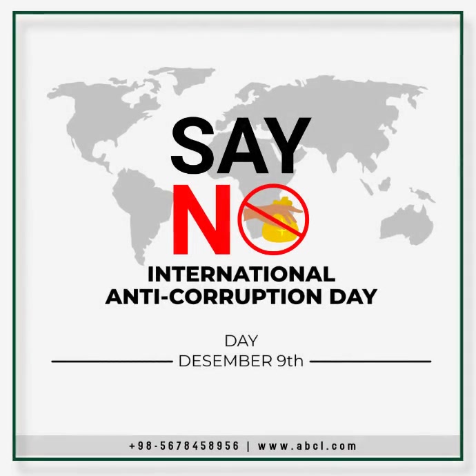 International Anti-Corruption Day template