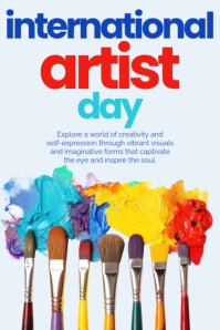 International Artist Day Poster template