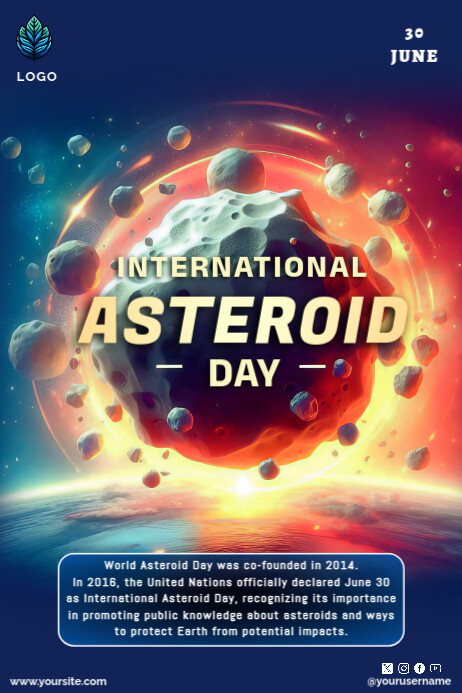 Copy of International Asteroid Day | PosterMyWall