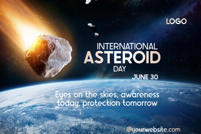 International Asteroid Day Template  Poster