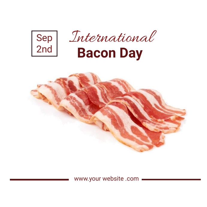 international bacon day Instagram-opslag template